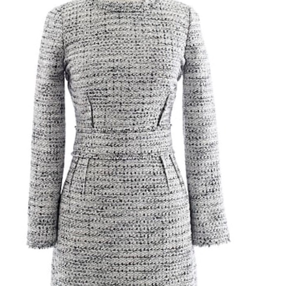 long sleeve tweed dress